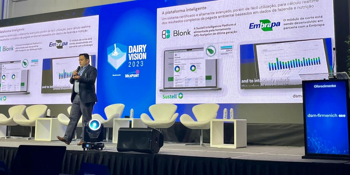 Carlos Saviani presenting Sustell™ at Dairy Vision 2023