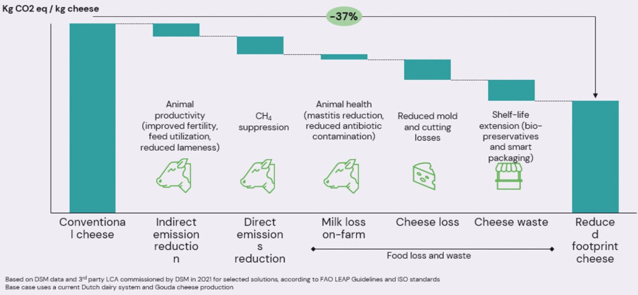 Figure 2. Steps to reduce the environmental footprint of dairy products