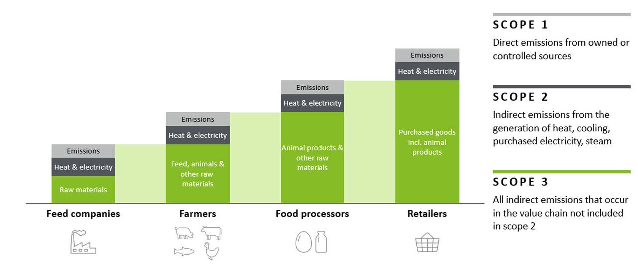 Figure 2. Illustration of emissions across the value chain (not to scale)