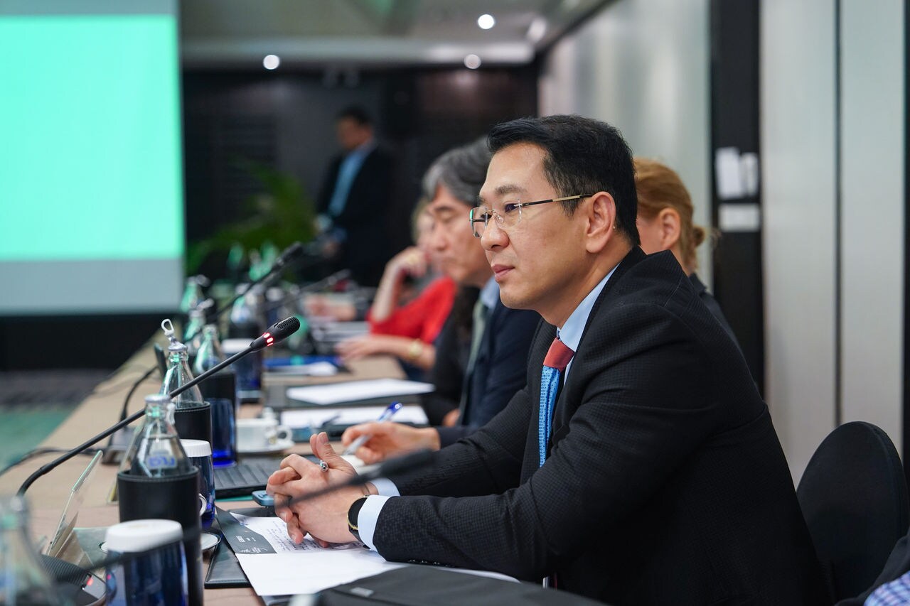 Mongkol Kaewsutas, Director Precision Services for Greater China & Asia Pacific, dsm-firmenich, addressing the Panel at Unlocking Inclusive Digital Solutions for Climate Finance – Investor Roundtable 29 May, 2023, Bangkok, Thailand.